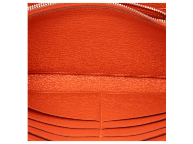 Carteira Longa Hermès Kelly em Chevre Mysore Orange Laranja - vista 4
