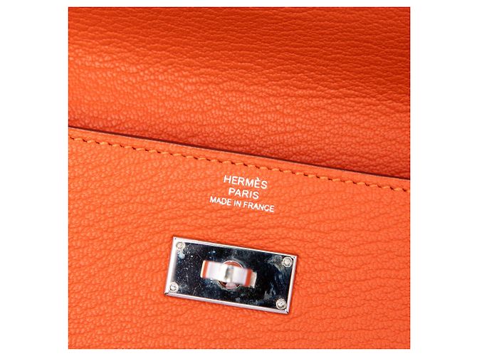 Carteira Longa Hermès Kelly em Chevre Mysore Orange Laranja - vista 5