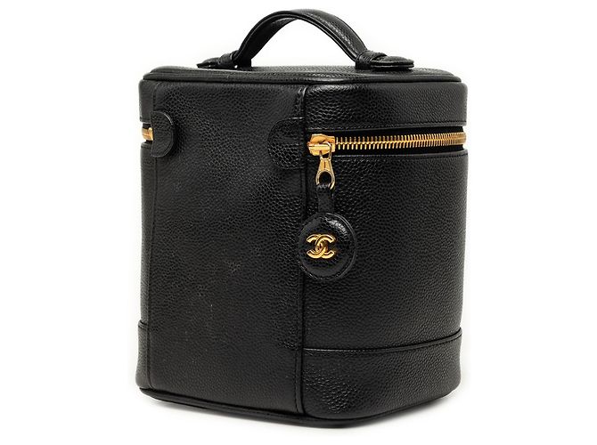 Vanity Beauty Case Chanel CC Caviar nero - vista 2