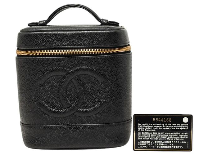 Vanity Beauty Case Chanel CC Caviar nero - vista 7