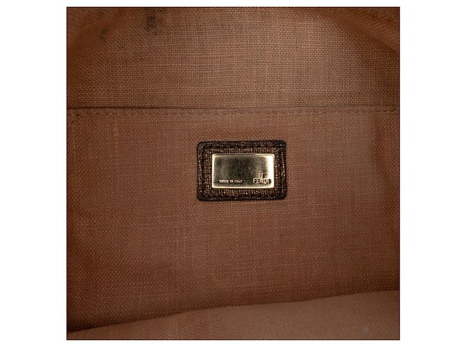 Borsa Hobo Fendi Zucca Canvas Spy Marrone - vista 5
