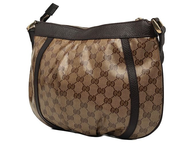 Borsa a tracolla Gucci GG Crystal Abbey D Ring Beige - vista 2