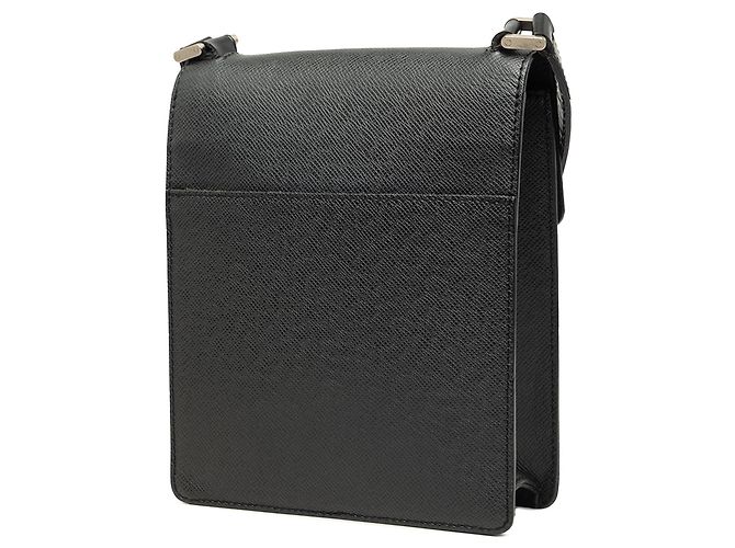 Borsa a tracolla Louis Vuitton Taiga Pochette Kurgan Nera Nero - vista 2