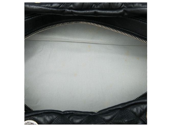 Borsa Bowling Chanel in pelle d'agnello matelassé bubble nera Nero - vista 4