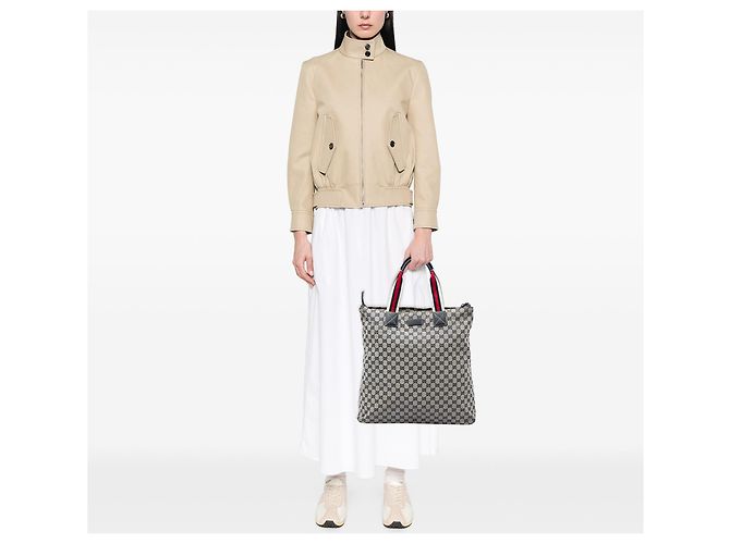 Tote Verticale Gucci GG Canvas Web beige - vista 5