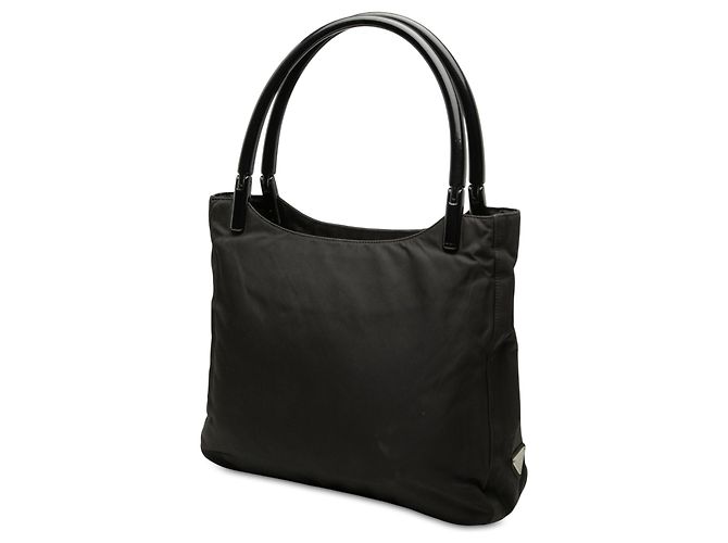 Tote Prada Tessuto Nera con Manici in Resina Nero - vista 2