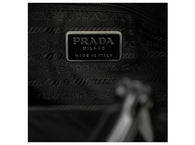 Tote Prada Tessuto Nera con Manici in Resina Nero - vista 5