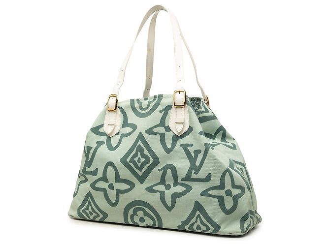 Borsa Tote Cabas GM Louis Vuitton Monogram Tahitienne Verde - vista 2