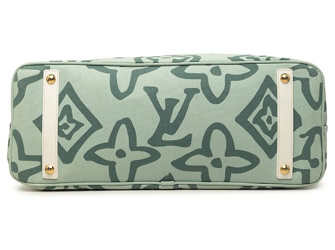 Borsa Tote Cabas GM Louis Vuitton Monogram Tahitienne Verde - vista 3