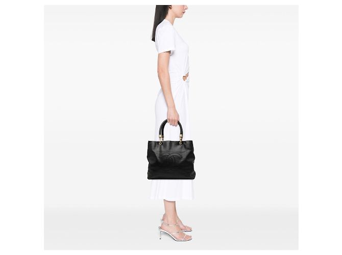 Tote Chanel CC Caviar Nera Nero - vista 6