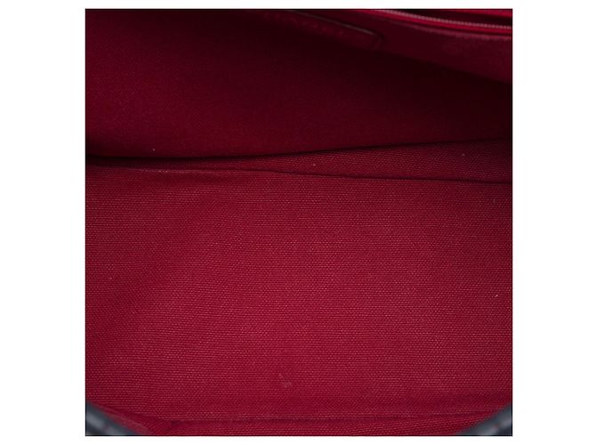 Borsa a tracolla espandibile Chanel in pelle di vitello traforata blu - vista 4