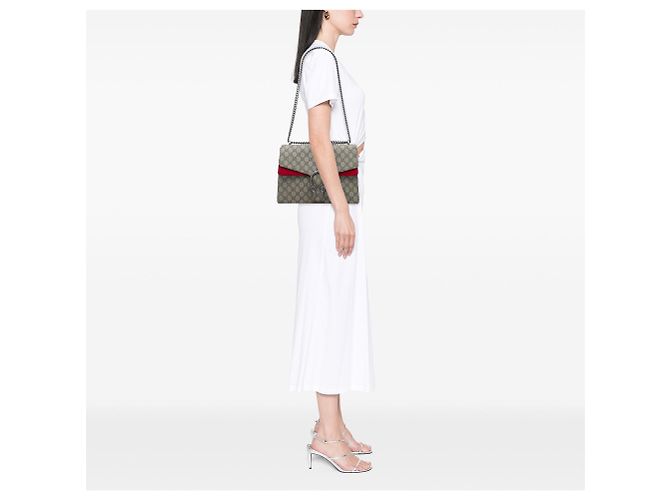 Borsa a tracolla Gucci Dionysus Medium GG Supreme Beige - vista 5