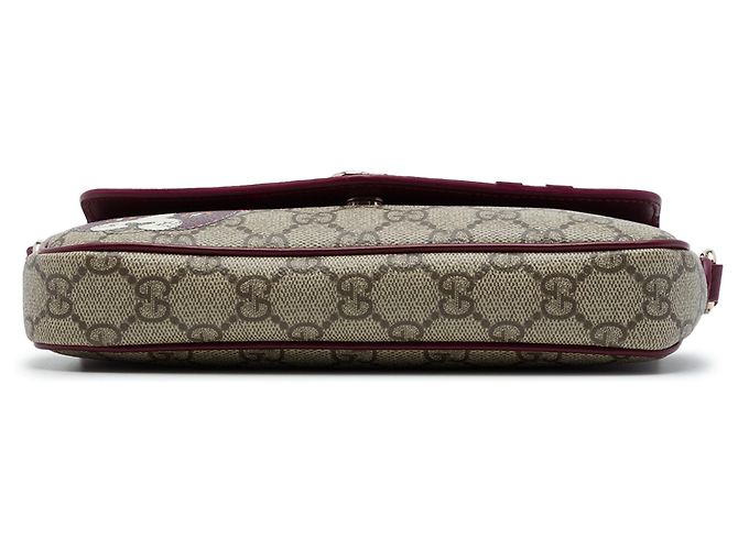 Borsa a tracolla Gucci GG Supreme Ophidia beige con stampa gatto - vista 3