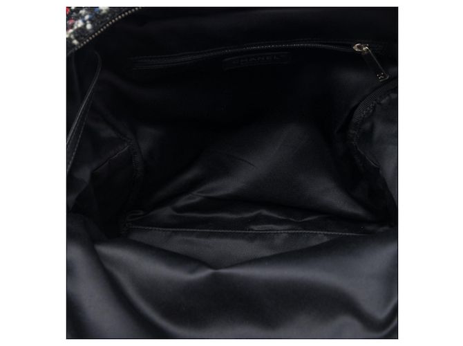 Zaino Astronaut Essentials Chanel in nylon trapuntato e tweed nero - vista 4