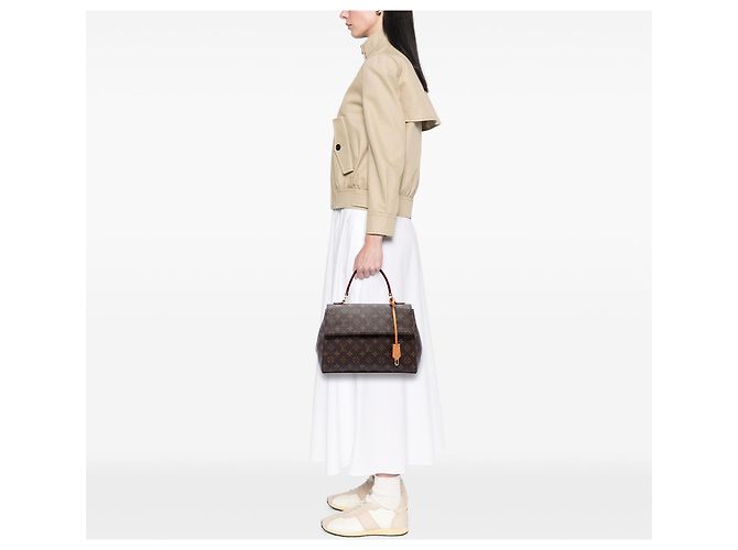 Borsa Satchel Louis Vuitton Monogram Cluny MM Marrone - vista 6