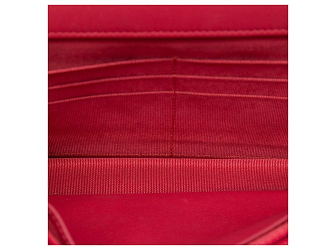 Borsa a tracolla Chanel CC Quilted Patent Incognito Wallet On Chain Arancione - vista 4