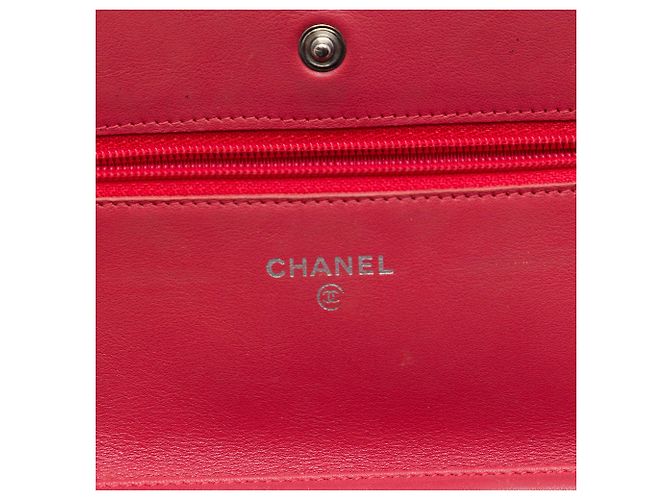 Borsa a tracolla Chanel CC Quilted Patent Incognito Wallet On Chain Arancione - vista 5
