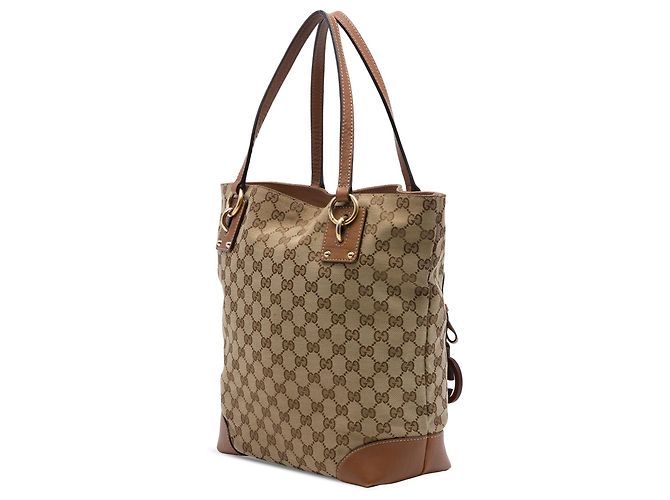 Borsa Tote Gucci GG Canvas GG Charm Beige - vista 2