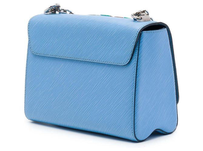 Borsa a tracolla Louis Vuitton Epi Early Bird Twist MM Blu - vista 2