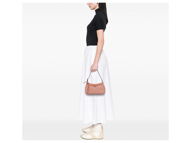 Borsa a tracolla Gucci Ophidia Small GG Canvas Rosa - vista 6