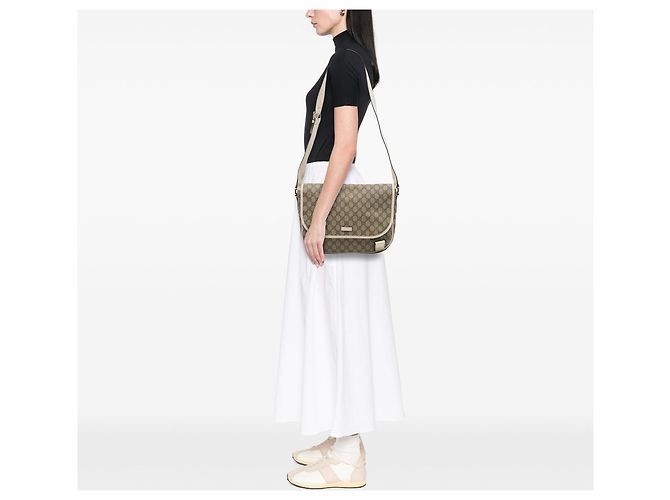Borsa a tracolla Gucci GG Supreme Beige - vista 6