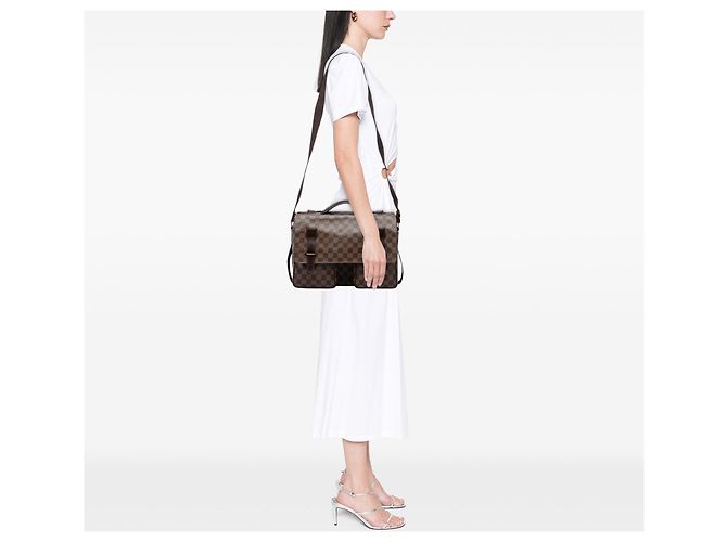 Borsa Satchel Louis Vuitton Damier Ebene Broadway Marrone - vista 5