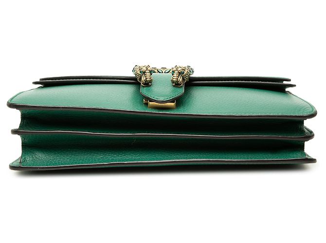 Borsa a tracolla Dionysus Medium in pelle verde Gucci - vista 3