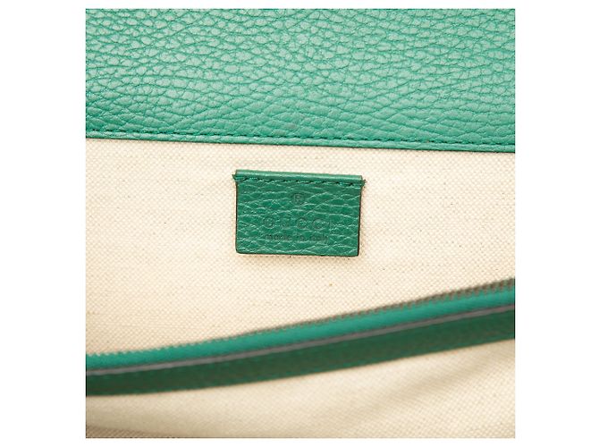Borsa a tracolla Dionysus Medium in pelle verde Gucci - vista 5