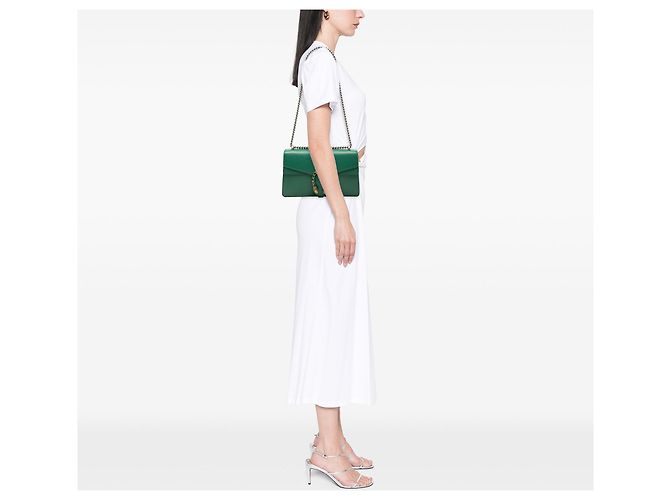 Borsa a tracolla Dionysus Medium in pelle verde Gucci - vista 6