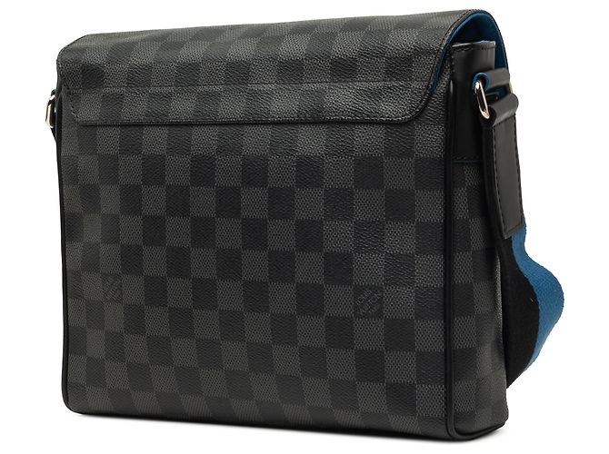 Borsa a tracolla Louis Vuitton District NM PM Damier Graphite Nera Nero - vista 2