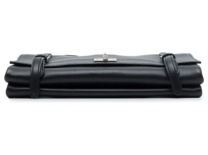 Double Borsa a tracolla Prada Lux Calf con patta doppia nera Nero - vista 3