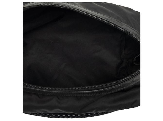 Pouch Prada in Tessuto con rifiniture in Saffiano nera Nero - vista 4