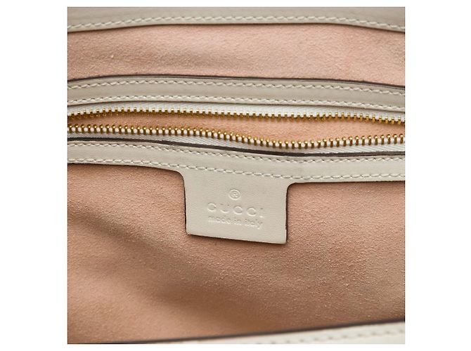 Padlock Tote Gucci Medium GG Supreme con Lucchetto Bianco - vista 5