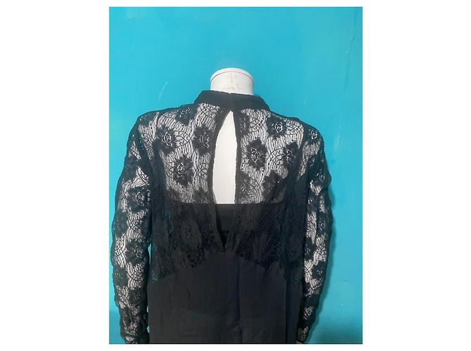 Autre Marque Volcom schwarzes Spitzenkleid mit Cut-Out - Ansicht 6