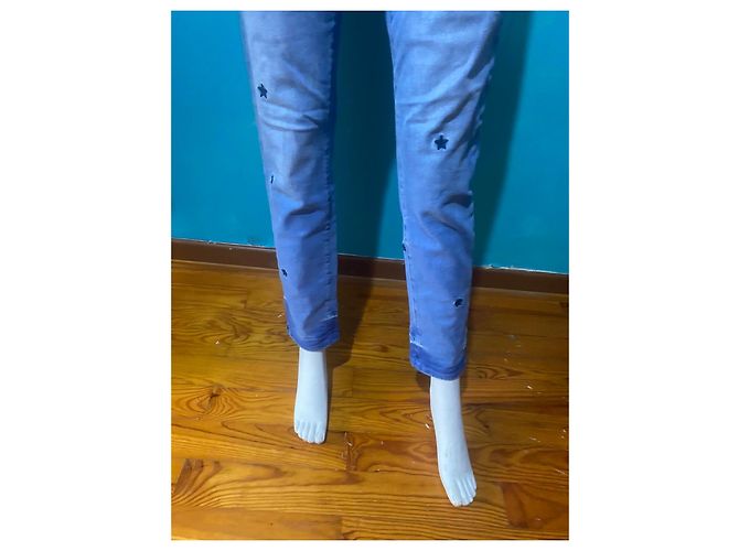 Autre Marque Vaqueros Slim Boyfriend Scotch & Soda Azules con Estrellas - vista 2