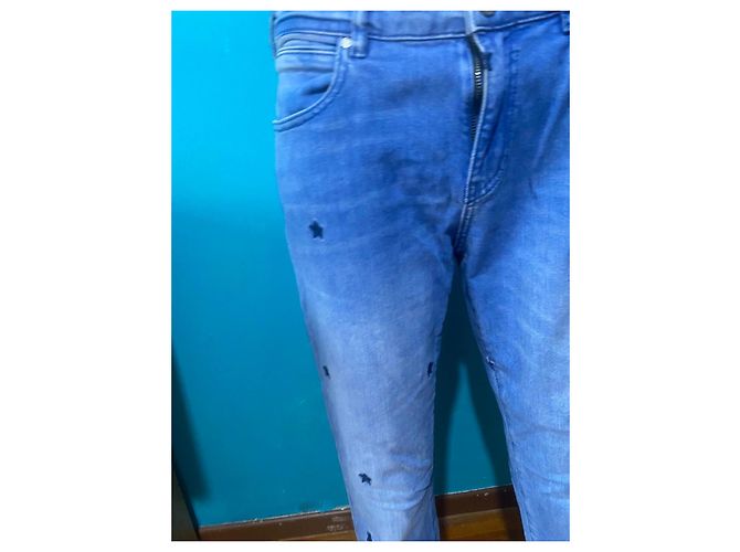 Autre Marque Vaqueros Slim Boyfriend Scotch & Soda Azules con Estrellas - vista 3