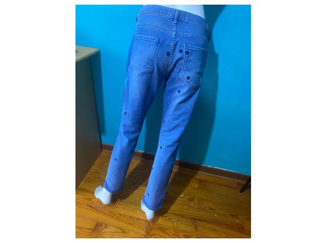 Autre Marque Vaqueros Slim Boyfriend Scotch & Soda Azules con Estrellas - vista 5