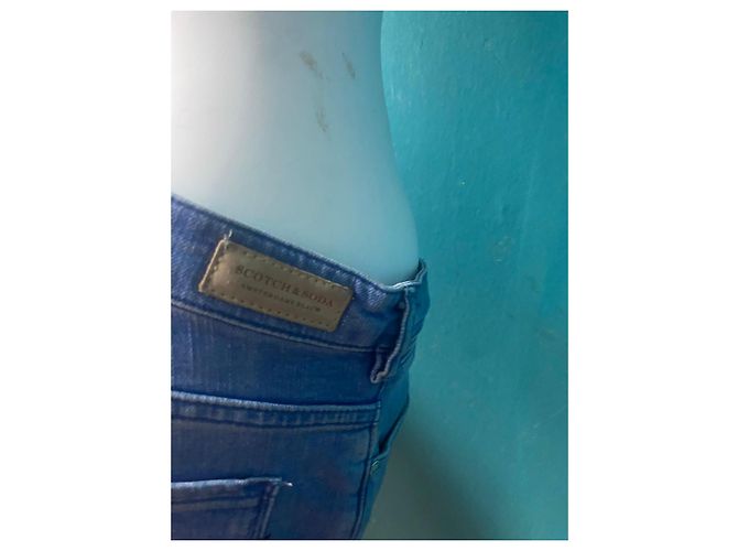 Autre Marque Vaqueros Slim Boyfriend Scotch & Soda Azules con Estrellas - vista 6