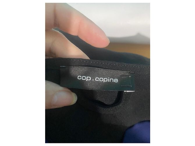Autre Marque Tunica asimmetrica Cop.Copine blu e nera Nero - vista 5