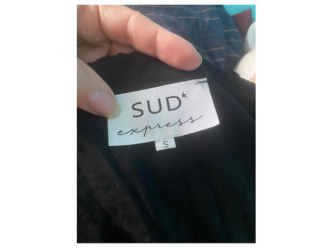 Autre Marque Sud Express Samtkleid Schwarz mit Leopardenmuster - Ansicht 7
