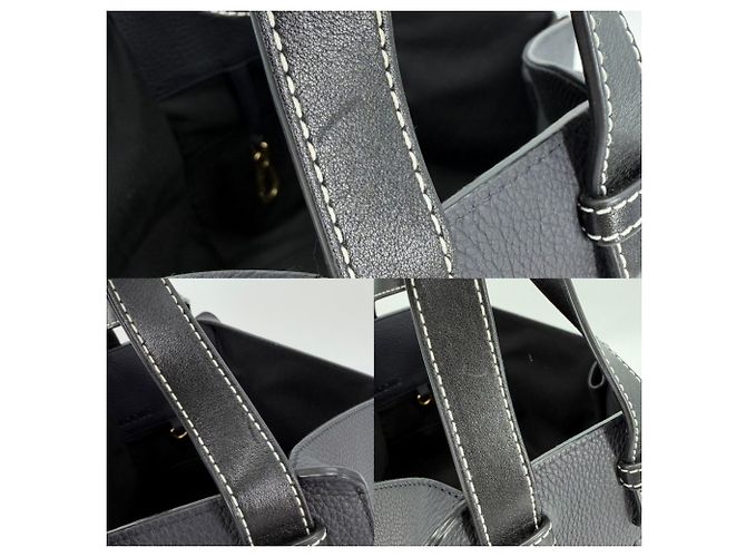 Loewe Hammock Schultertasche für Damen Schwarz Marineblau - Ansicht 8