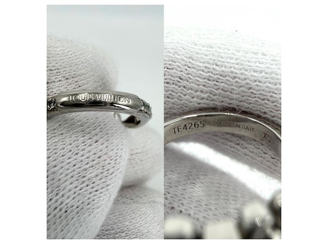 Anello Monogram Flower da donna Louis Vuitton Argento - vista 3