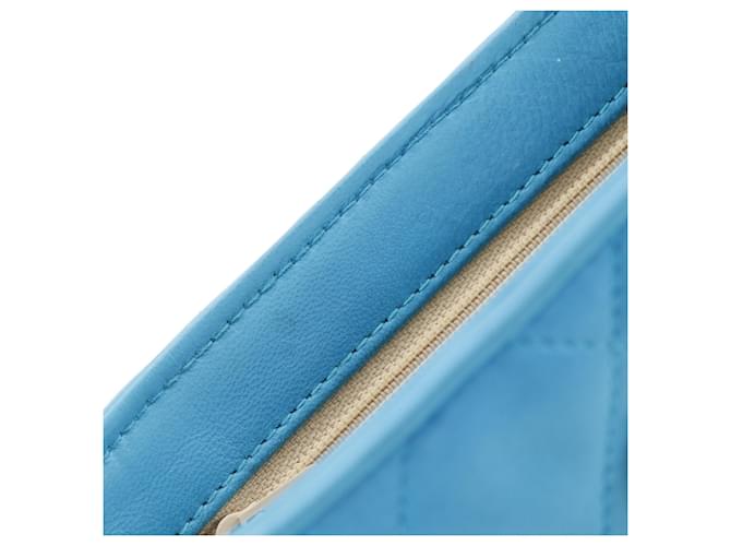 Borsa a tracolla Mini Chain Chanel Blu Turchese - vista 10