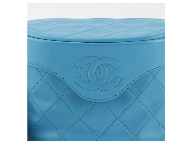Borsa a tracolla Mini Chain Chanel Blu Turchese - vista 13