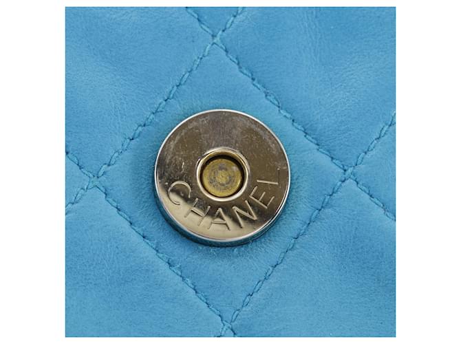Borsa a tracolla Mini Chain Chanel Blu Turchese - vista 16