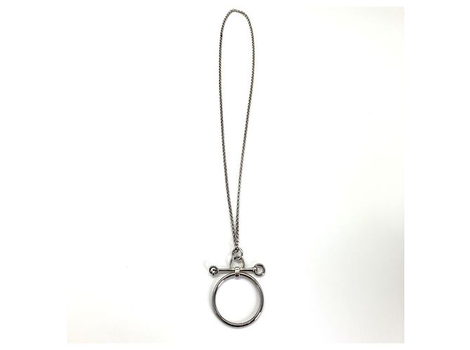 Hermès Collana lunga con pendente Hermes Mole de Brides Silver - vista 2