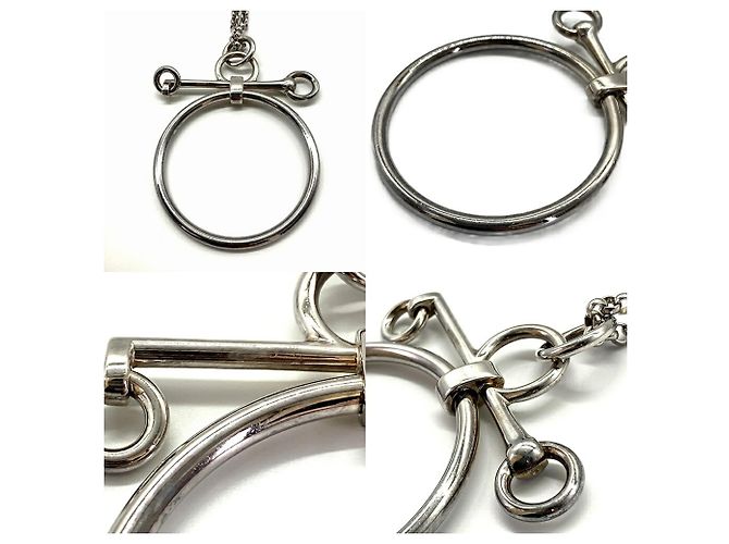 Hermès Collana lunga con pendente Hermes Mole de Brides Silver - vista 4