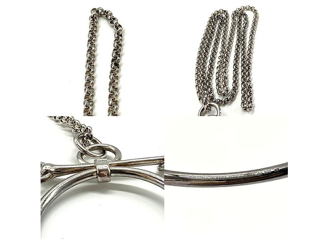 Hermès Collana lunga con pendente Hermes Mole de Brides Silver - vista 5