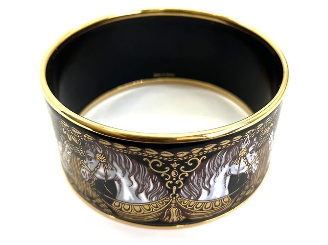 Hermès Bracciale Hermes Enamel GM Oro - vista 2