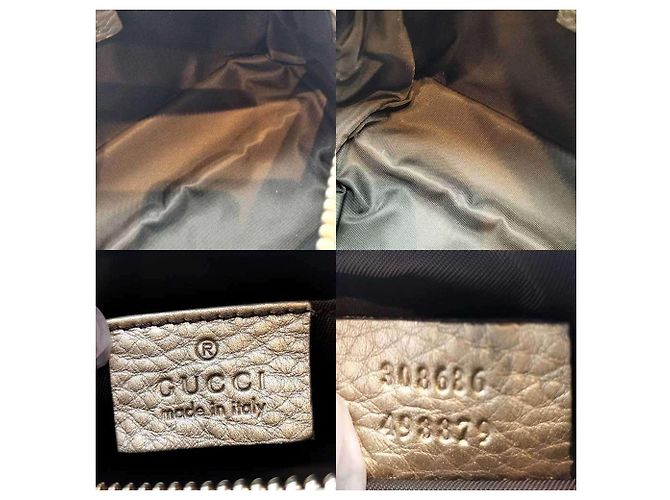 Borsa Gucci Soho Pouch in oro metallizzato D'oro - vista 4